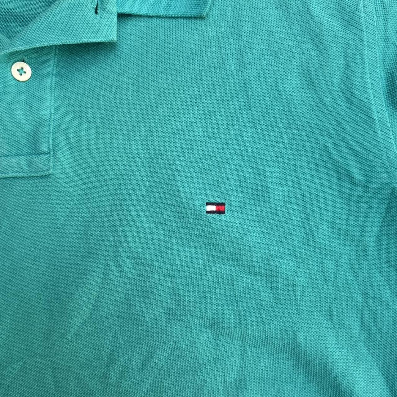 Tommy Hilfiger teal polo shirt
