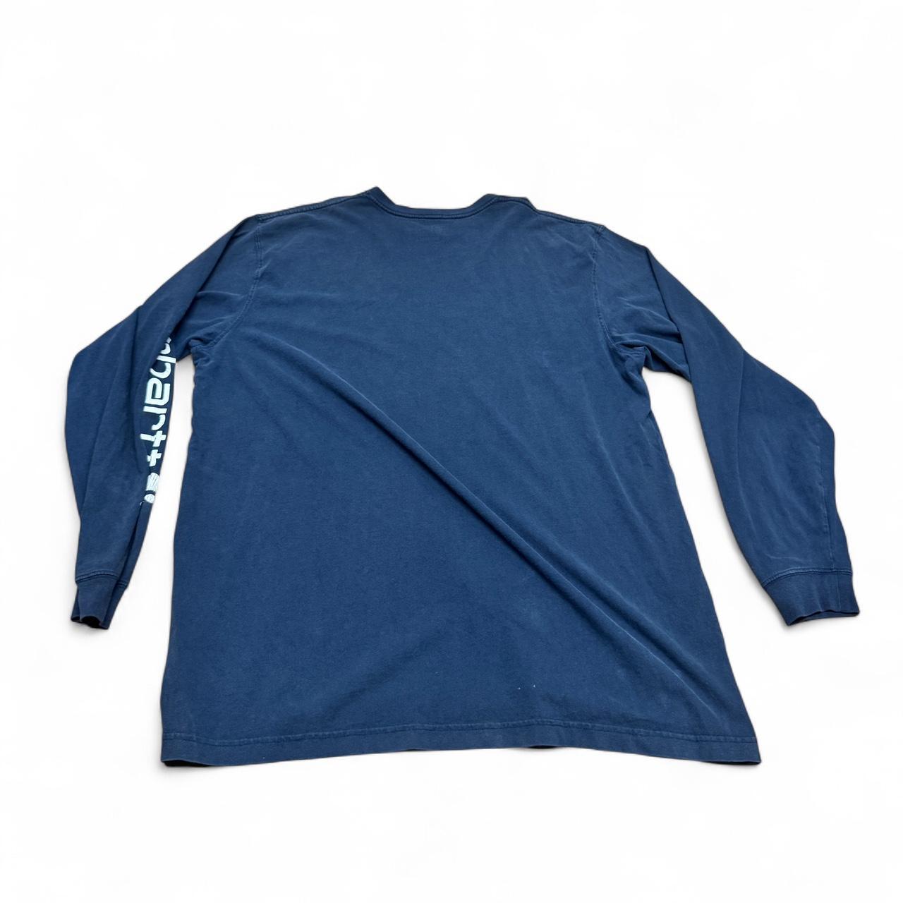 Blue Carhartt long sleeve tee in size XL Tall