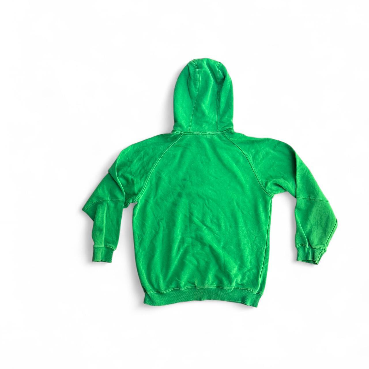 Green Adidas hoodie with a unique green and black logo adidas