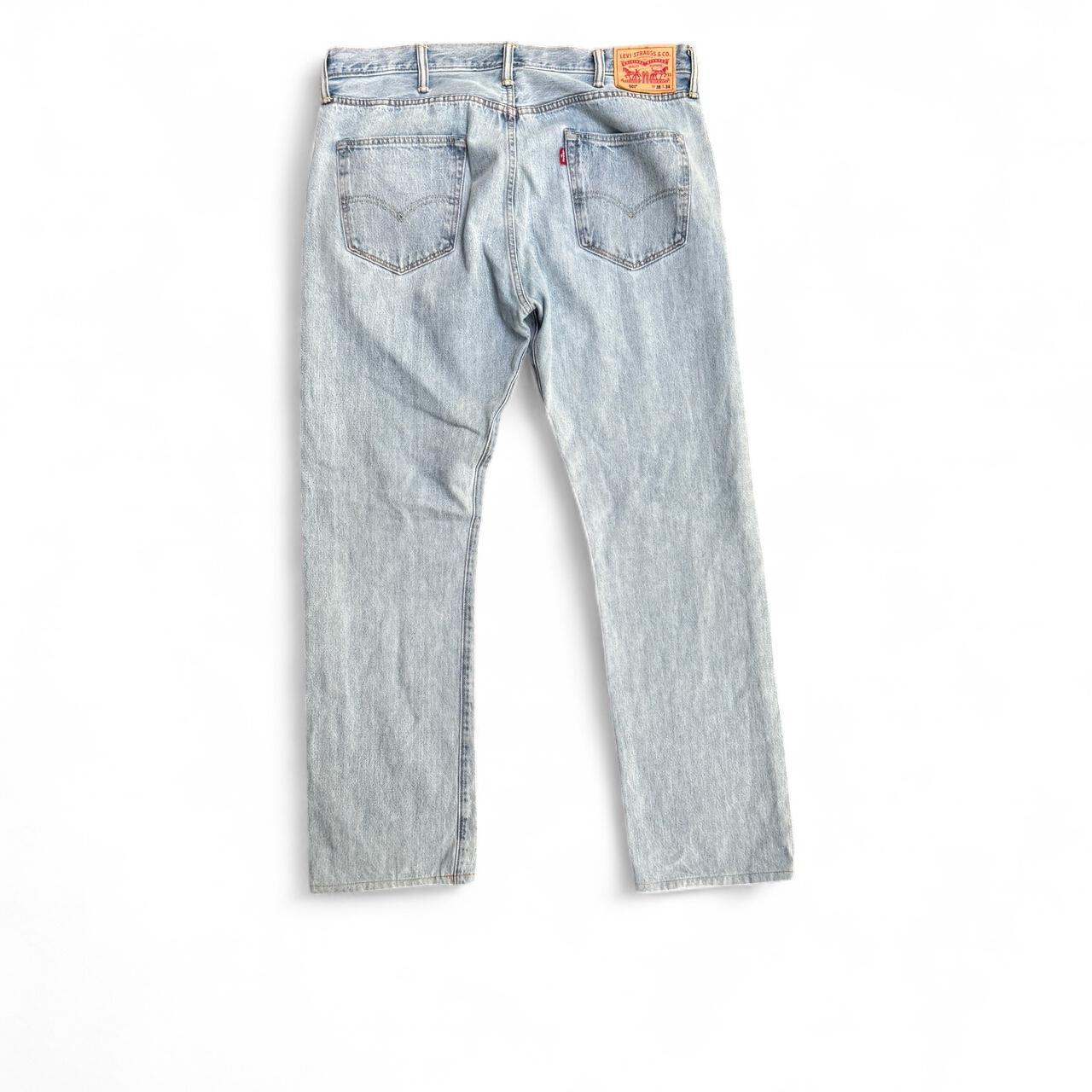 Levi's 501 light wash straight leg denim jeans