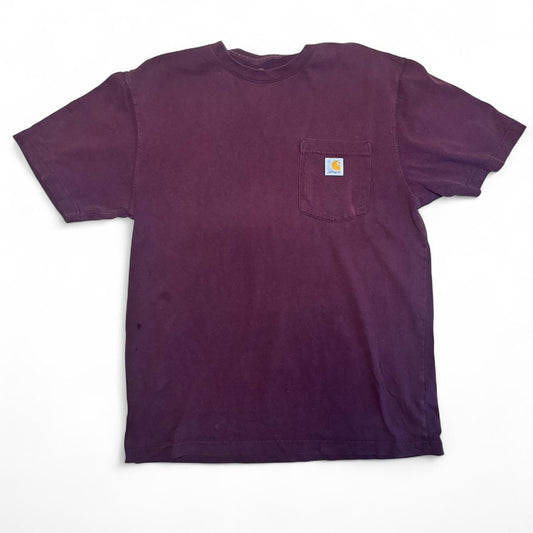 -carhartt burgundy pocket tee