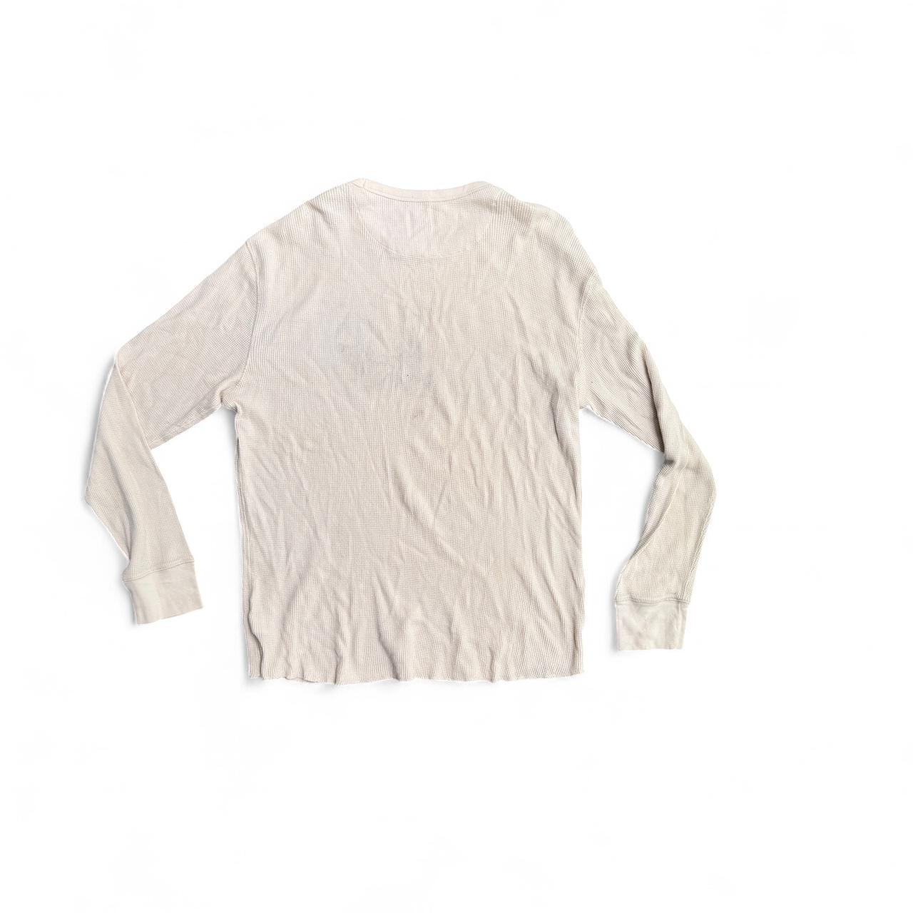 Cream Gap long sleeve lightweight waffle tee