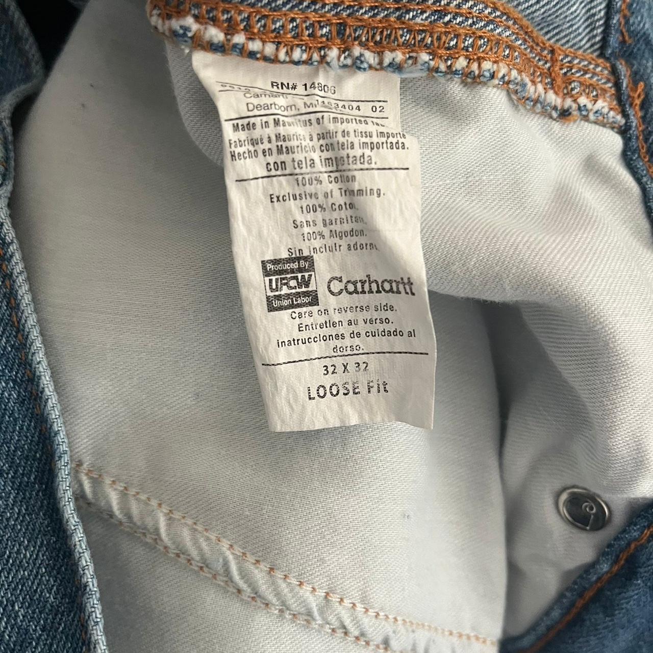 Carhartt blue denim carpenter pants - straight leg