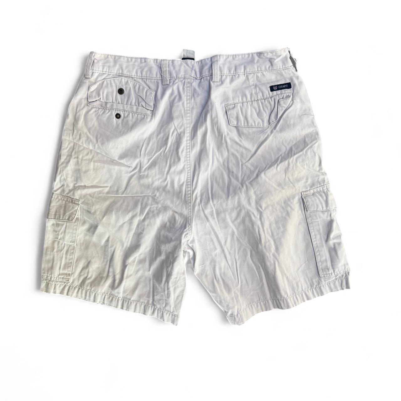 Tan Chaps cargo shorts with a relaxed fit