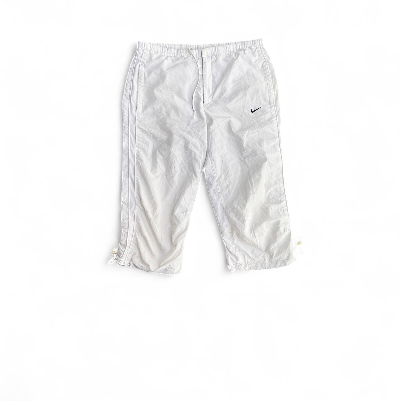 Vintage Y2K Nike White 3/4 Track Pants | Size M
