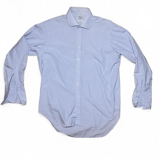 -tm lewin blue and white shirt