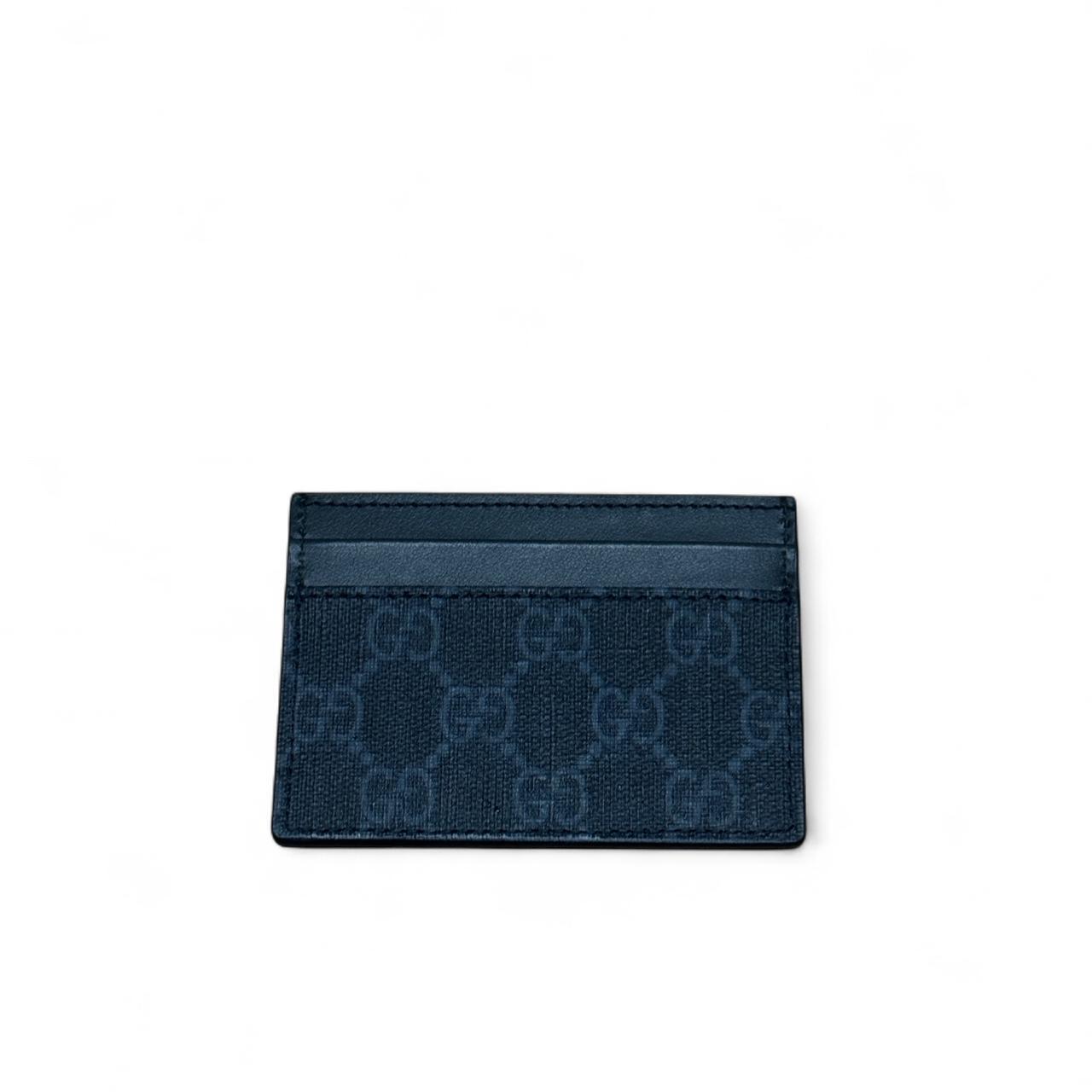 Gucci Black & Grey GG Card Holder – Brand New