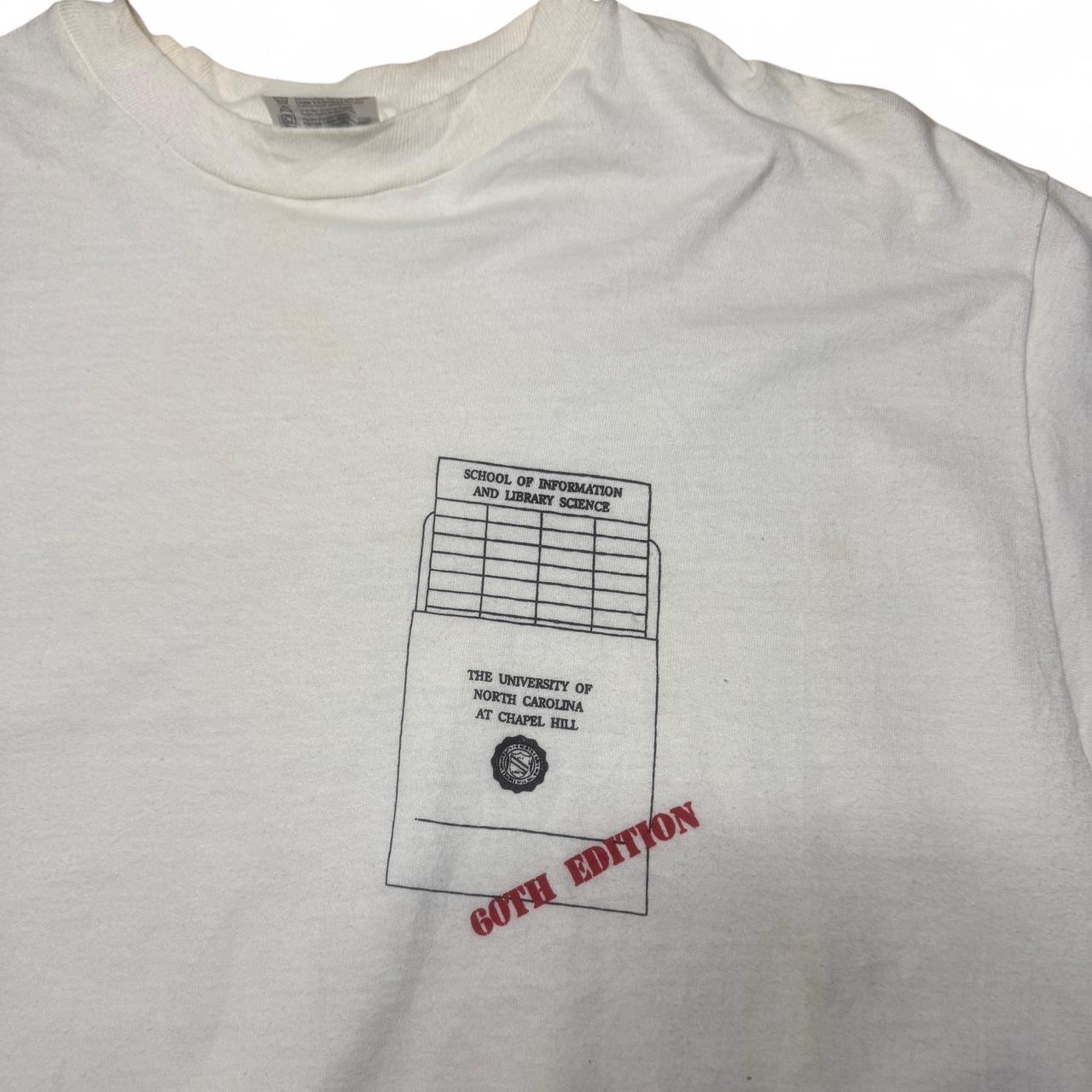 -white vintage single stitch UNC tee