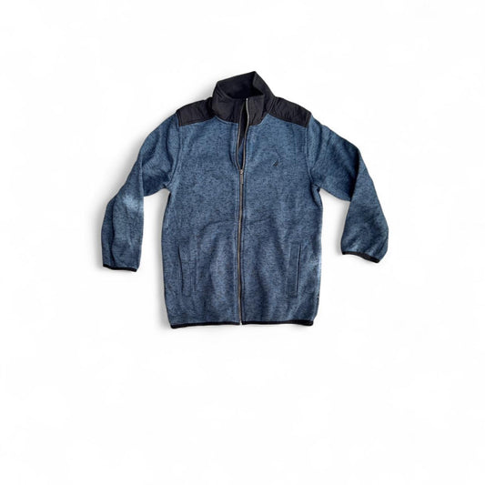 Nautica women’s blue and black quarter zip fleece jacket