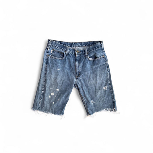 Distressed blue Carhartt denim shorts