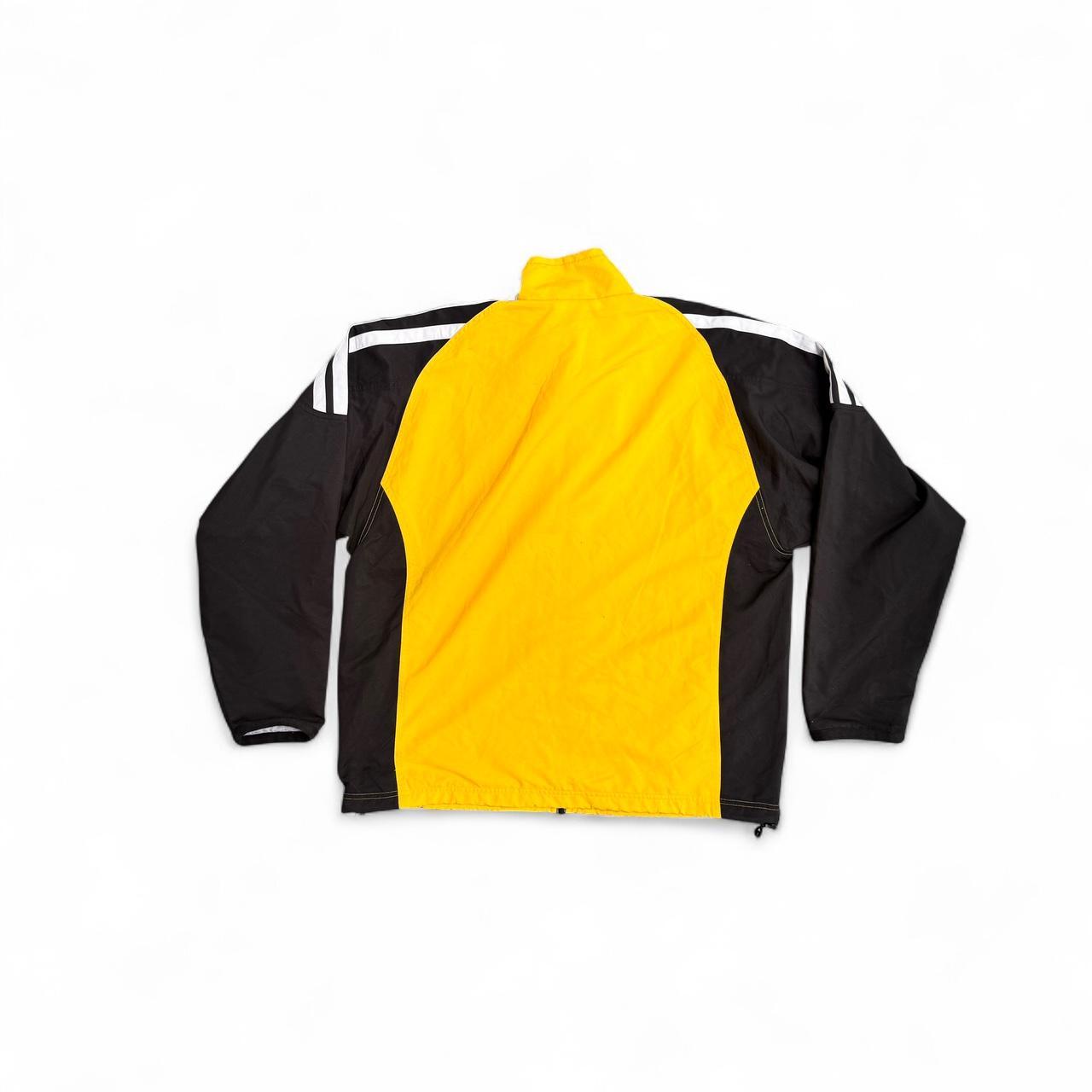 Bankeryds SK Yellow Adidas windbreaker jacket with embroidered logo and zip pockets