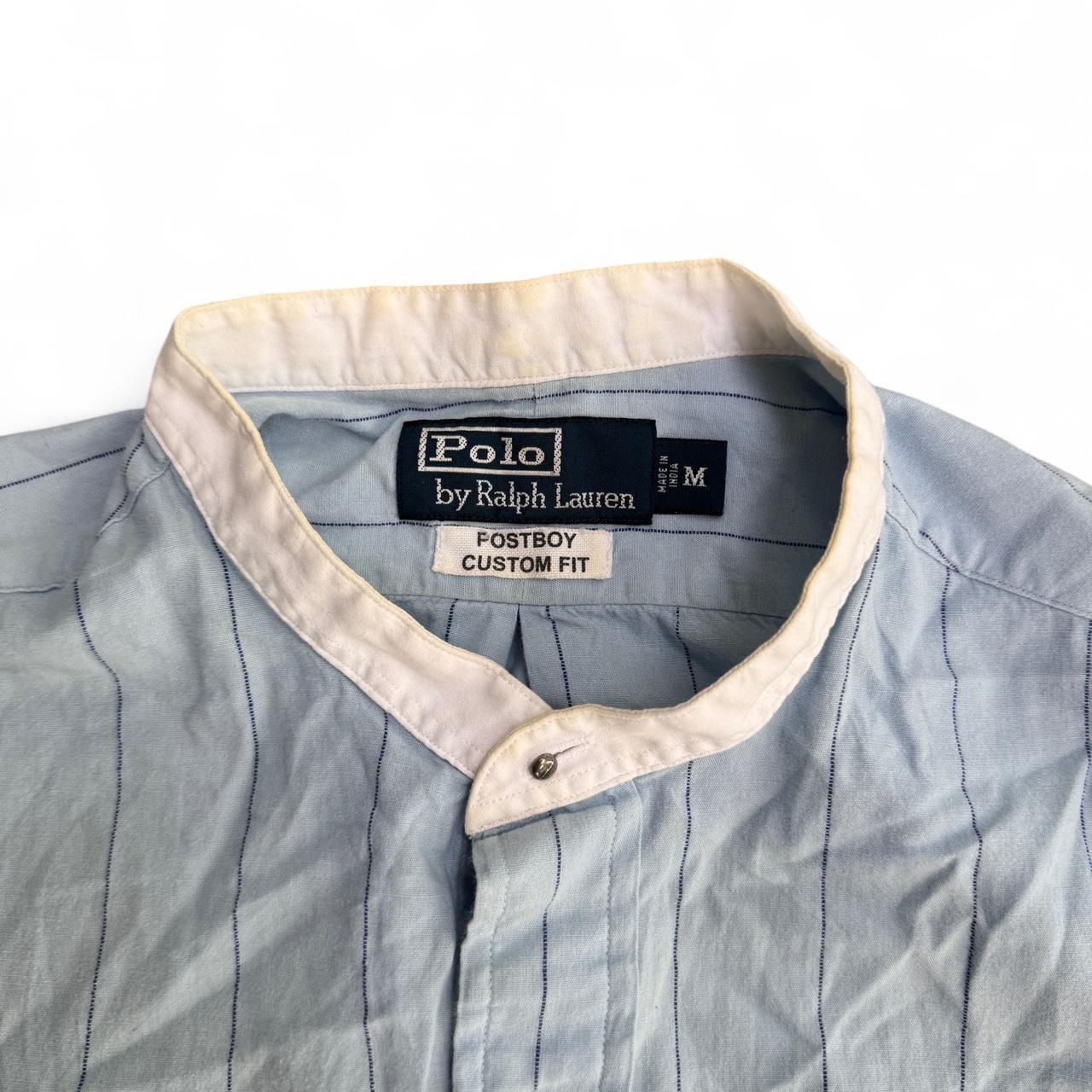 Blue and white striped Polo Ralph Lauren button down shirt