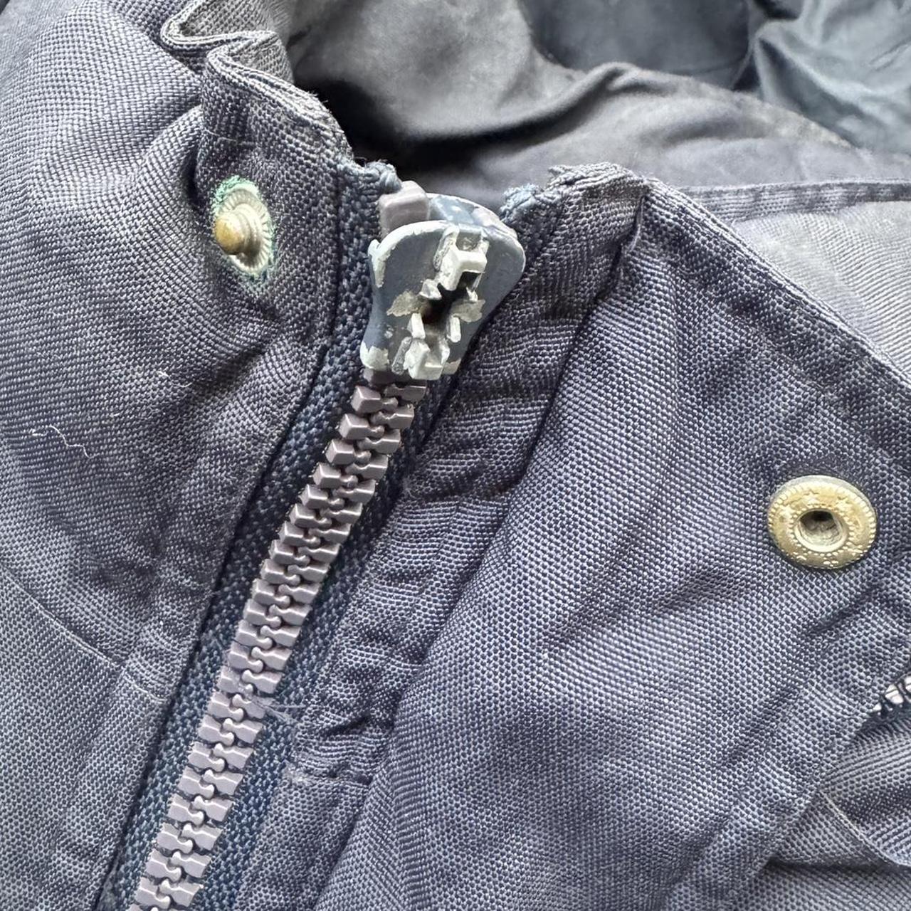 Champion navy puffer coat with hood