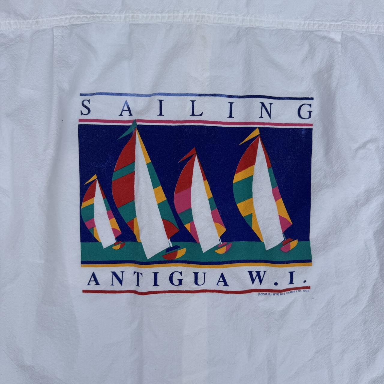 White World Sailing Team embroidered button-up shirt
