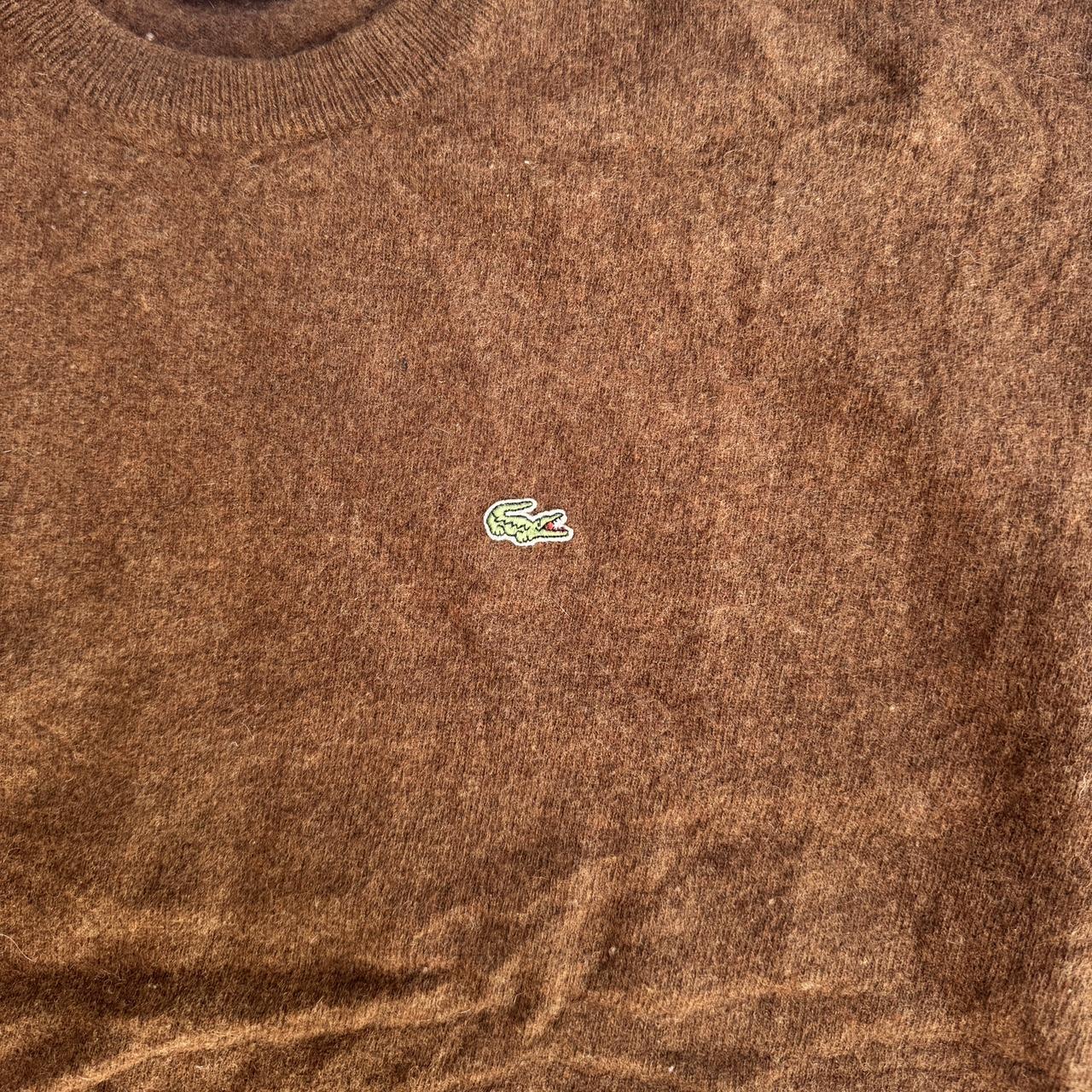 Brown Lacoste knitted sweater