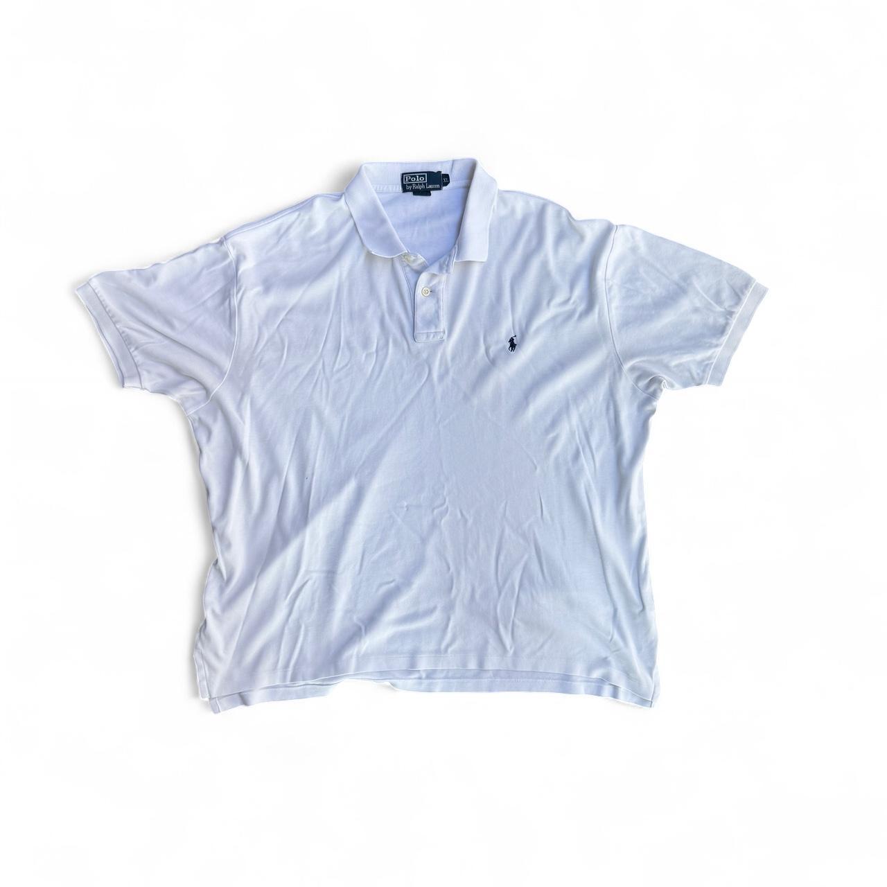 Classic white Ralph Lauren polo shirt in size XL
