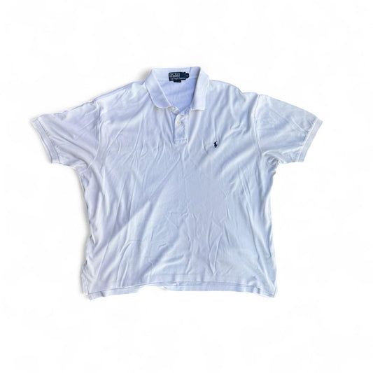 Classic white Ralph Lauren polo shirt in size XL