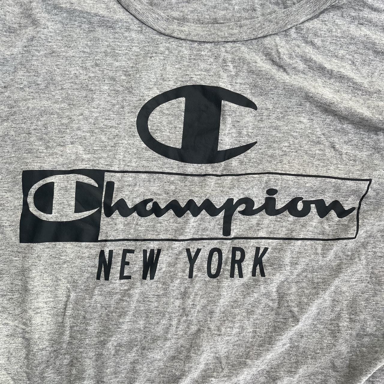Grey long sleeved champion tee