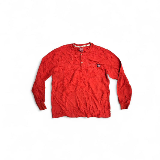 Red Wrangler long sleeve shirt with pocket
