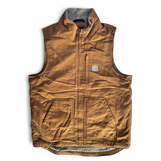 Carhartt Brown Fleece-Lined Gilet – Size Small (Perfect Condition)