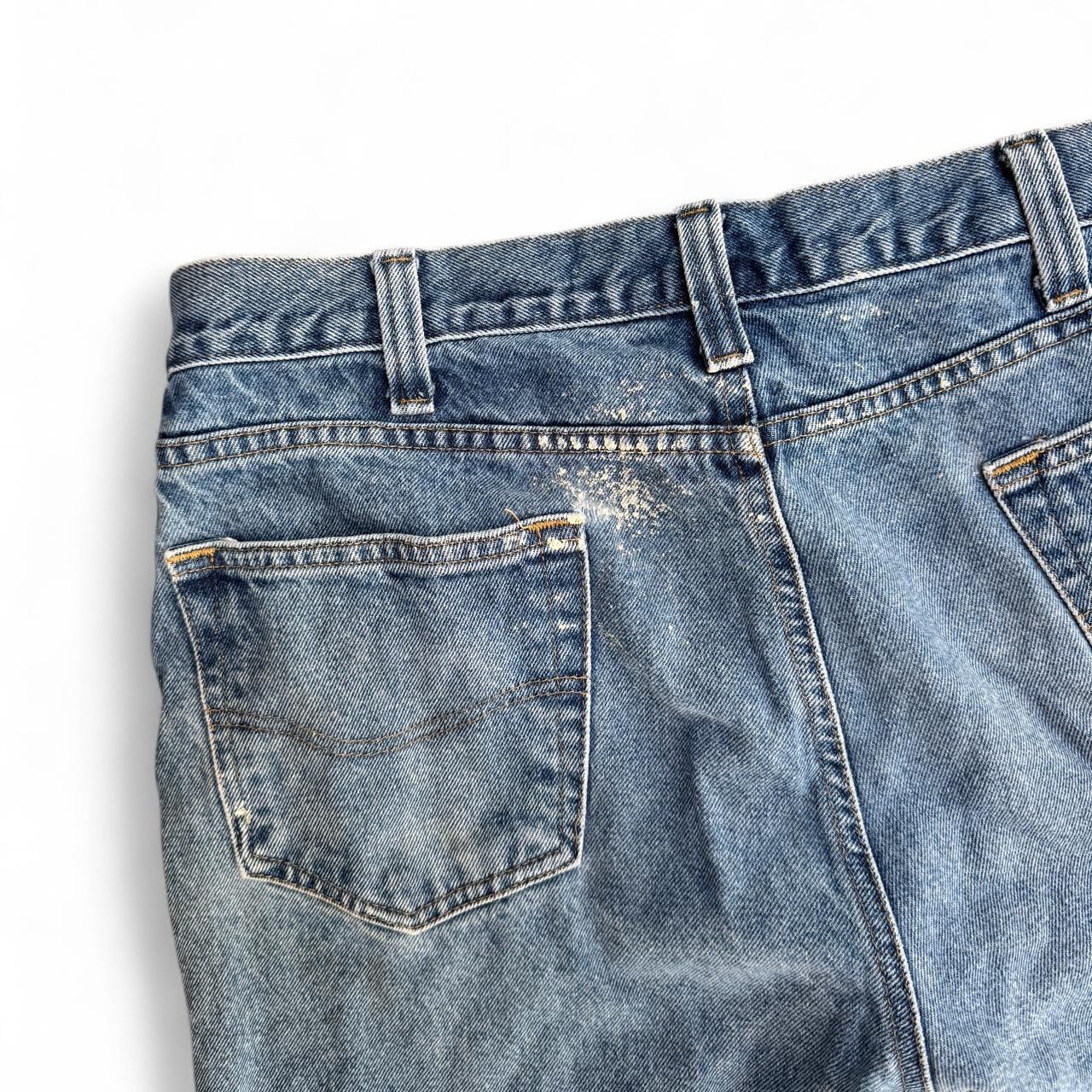 Distressed blue Carhartt denim shorts