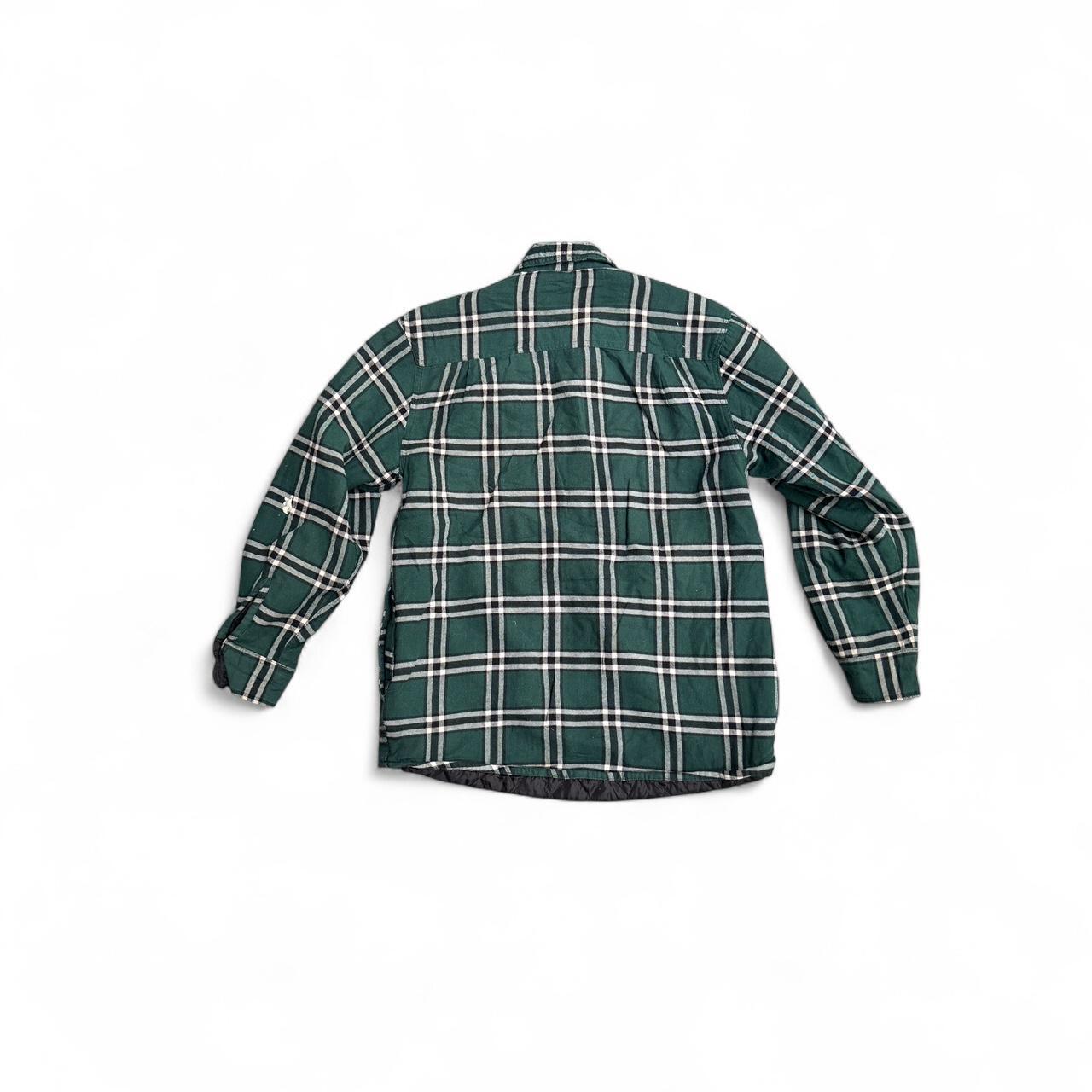 Green and white Wrangler premium quality workwear flannel shirt