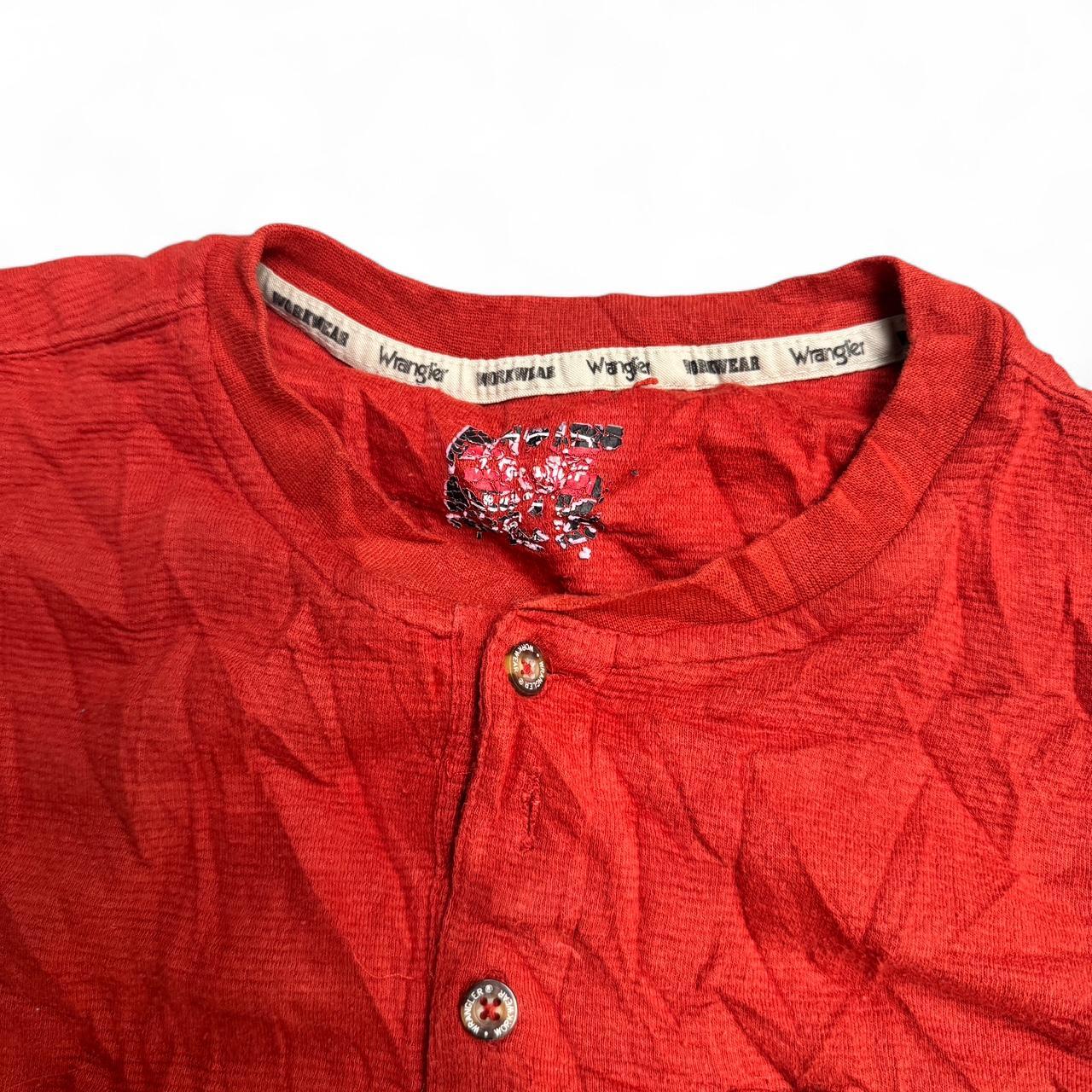 Red Wrangler long sleeve shirt with pocket