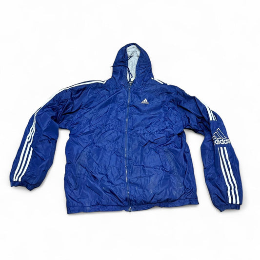 Adidas Blue Fleece-Lined Jacket – Size L (Early 2000s)