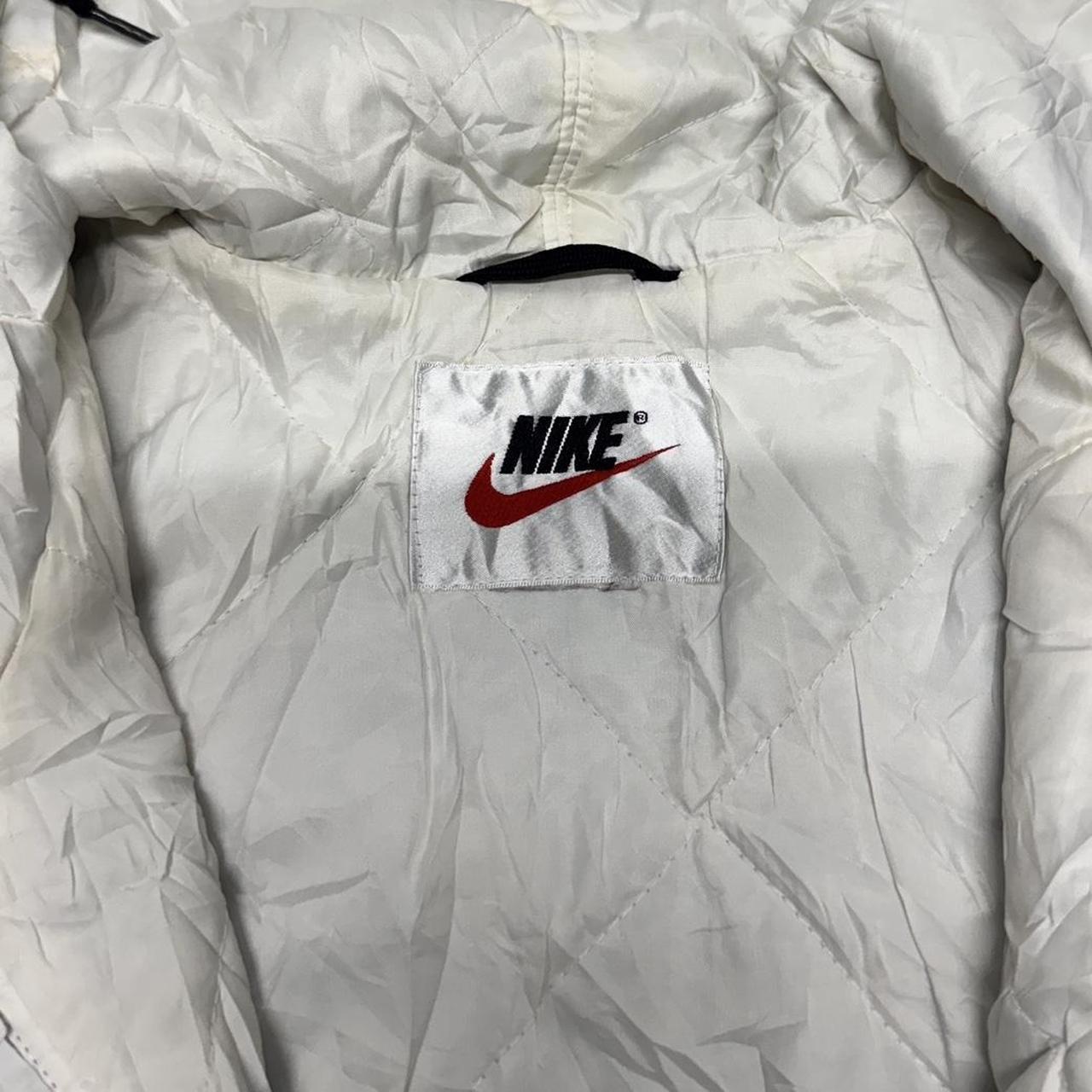 90s Nike Blue & White Full Zip Hooded Jacket – Size XL