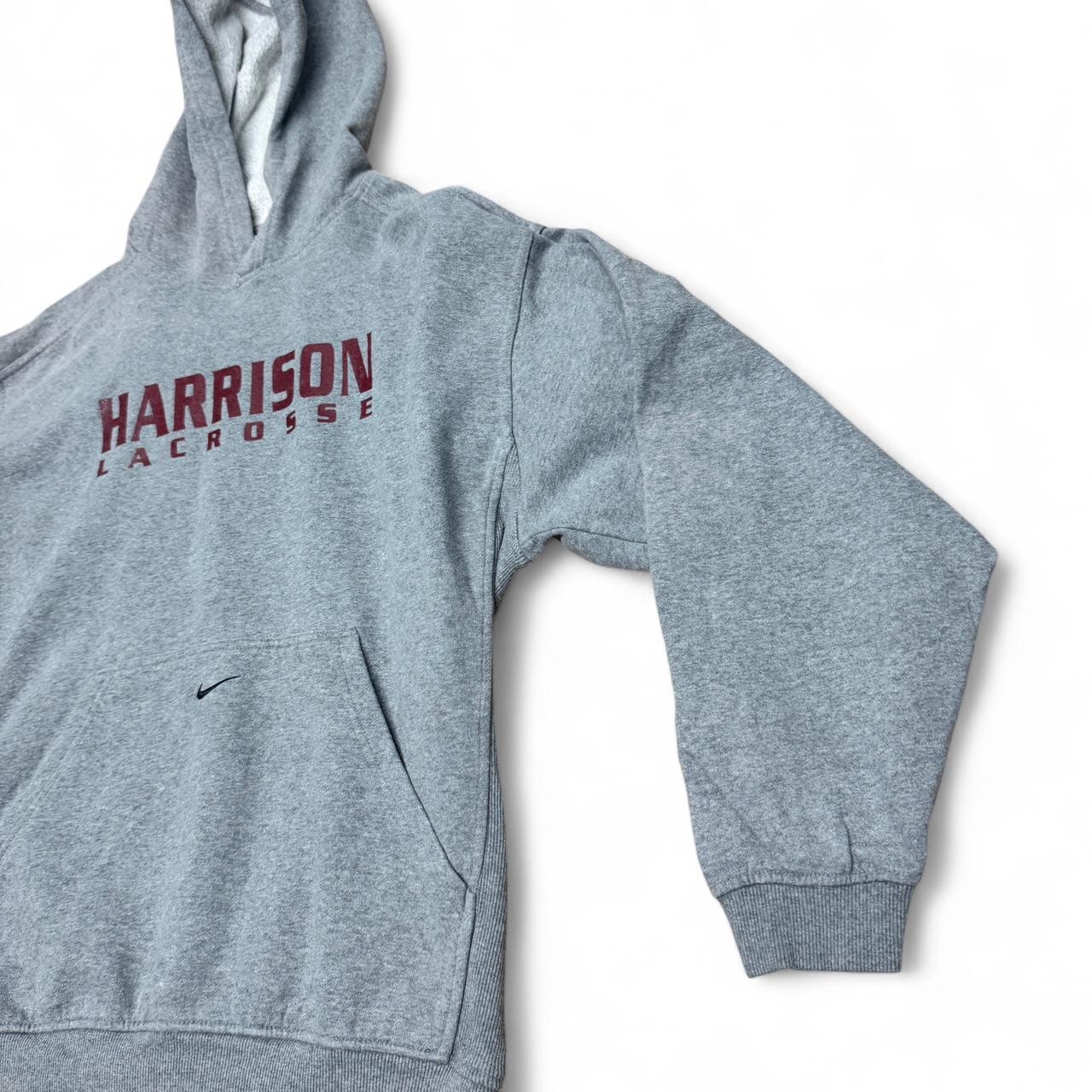 Grey Nike Harrison Lacrosse hoodie in size medium with a centre pocket and front swoosh logo