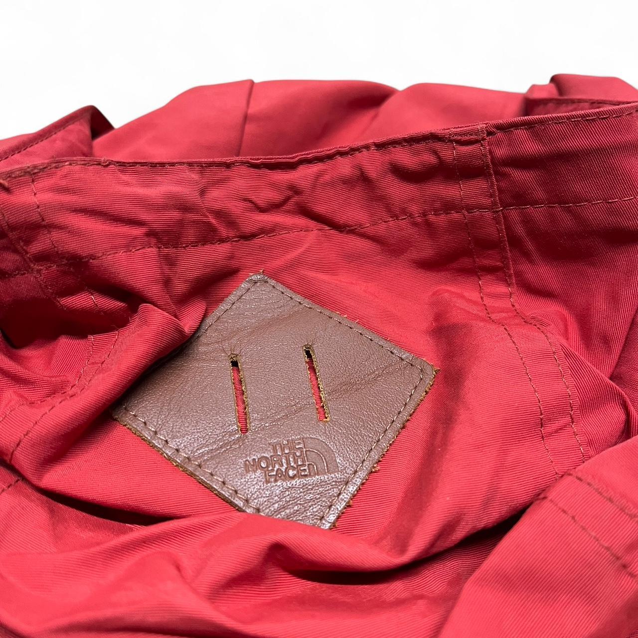 Women’s Grey/Khaki North Face Jacket – Red Accents – Fleece Lined (Korean Import)