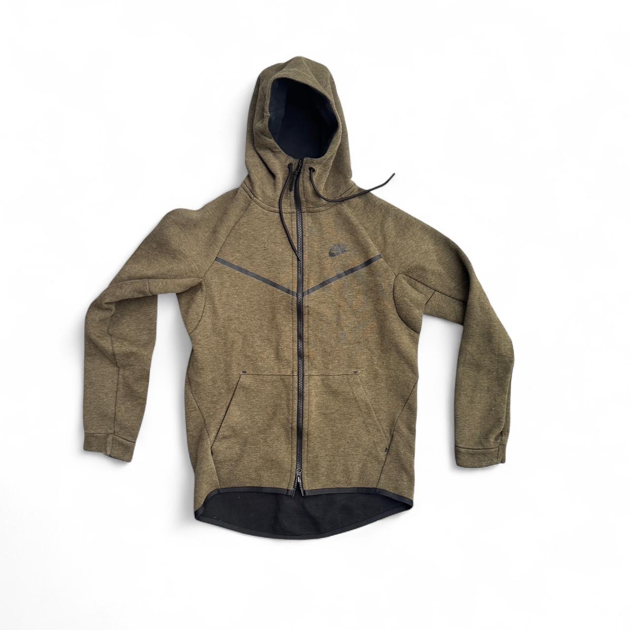 Khaki Nike tech fleece hoodie