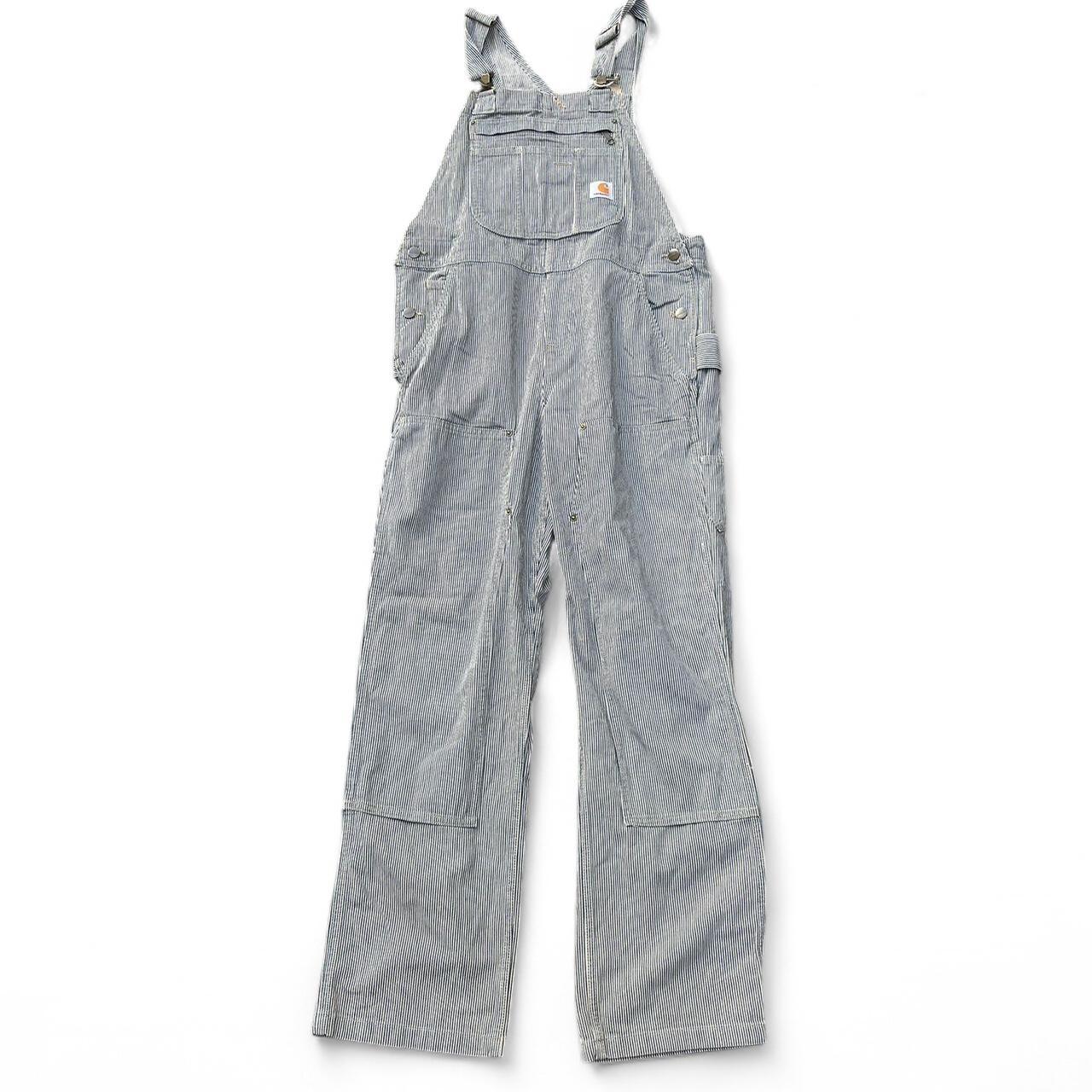 Carhartt Striped Denim Overalls – Size Small