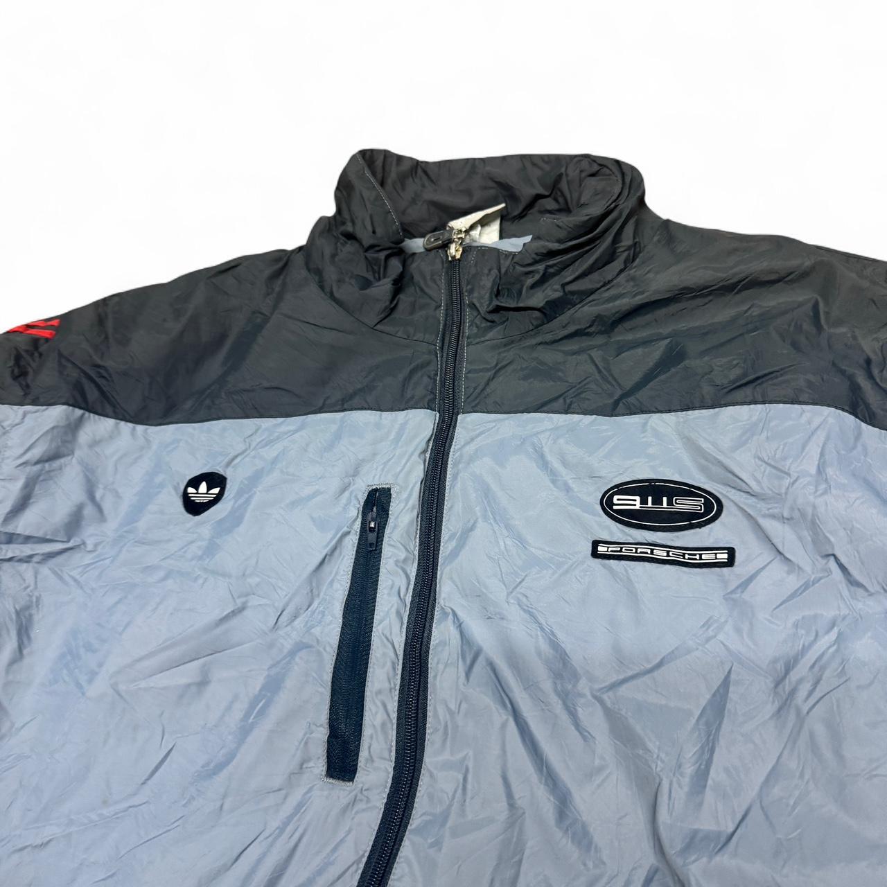 Adidas Women’s Track Jacket – Grey / Black / Red – Size 14