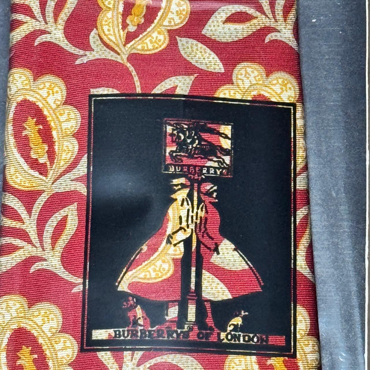 Burberry Red Paisley Silk Tie