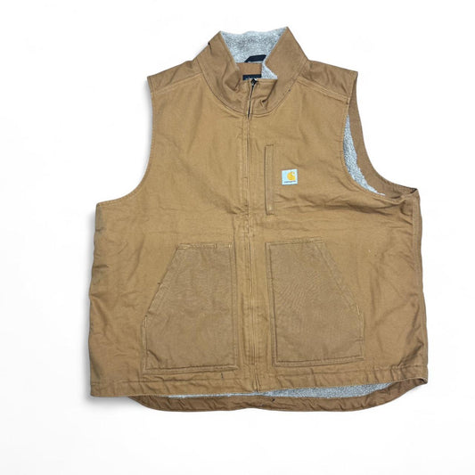 Carhartt Gilet – Tan (Size L) – Sherpa Lined