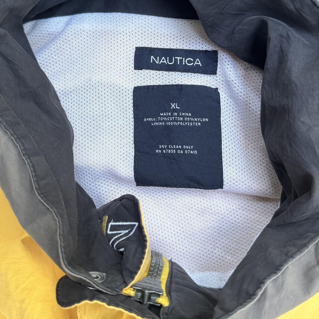 Yellow Nautica windbreaker with adjustable waist