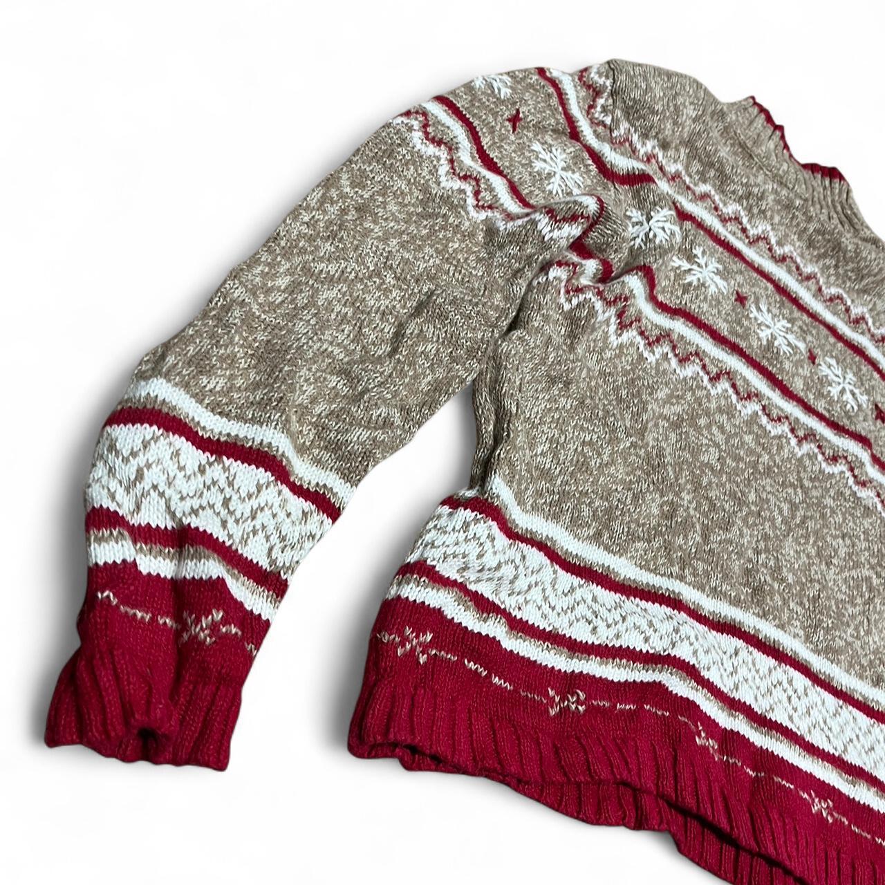 Beige & Red Christmas Jumper – Christopher & Banks (S)