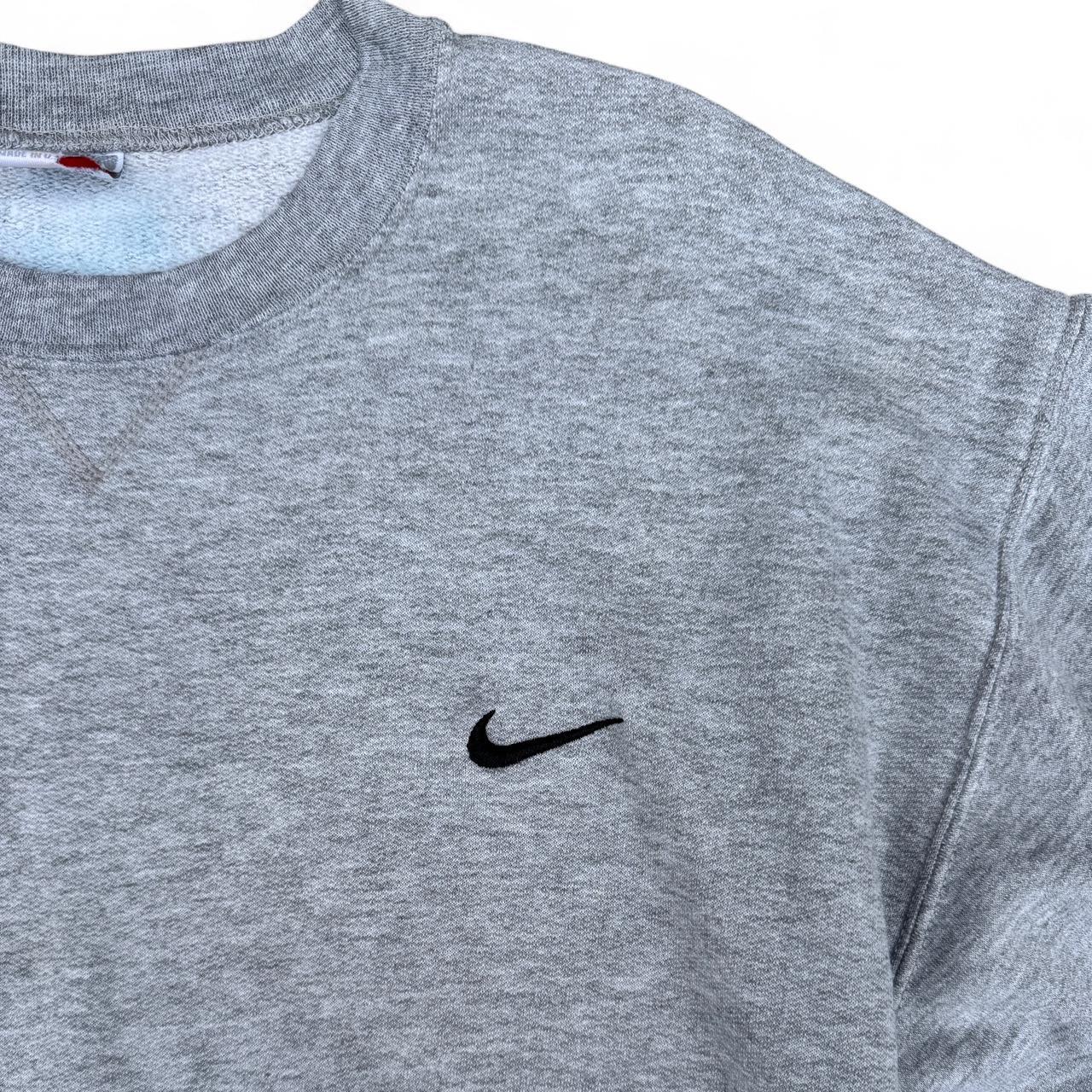 Grey Nike sweatshirt with embroidered logo