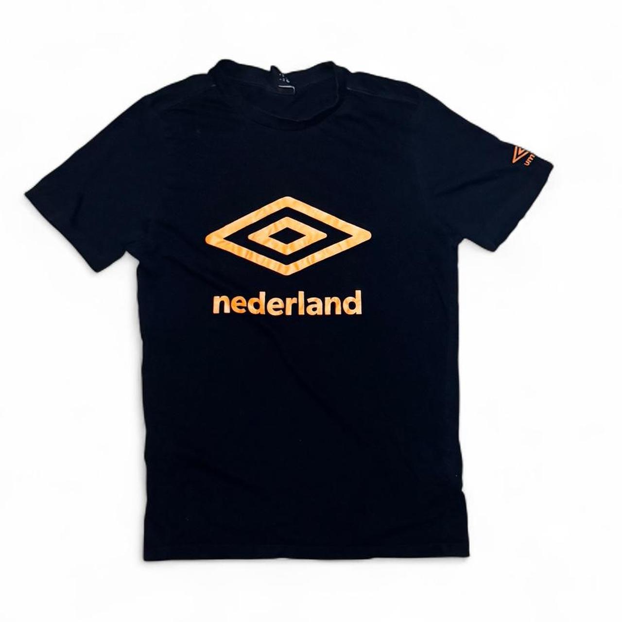 -black and orange Umbro Netherlands tee