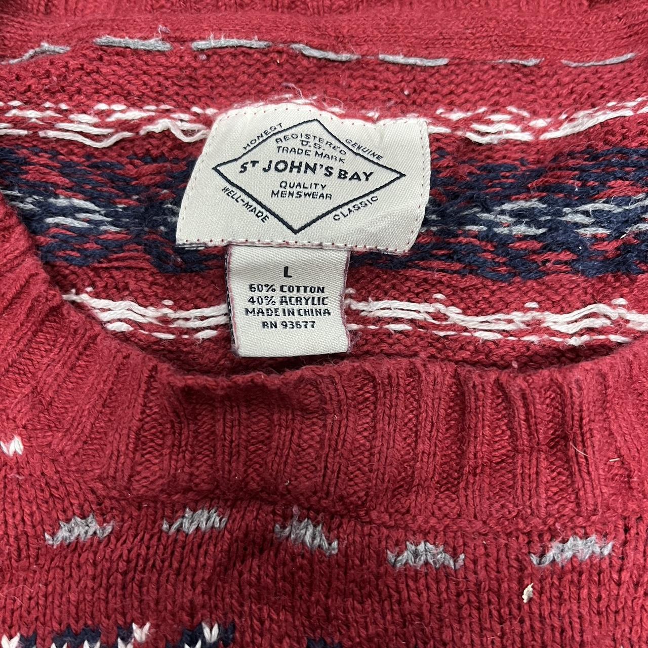 Red Knit Jumper – St John’s Bay (L)