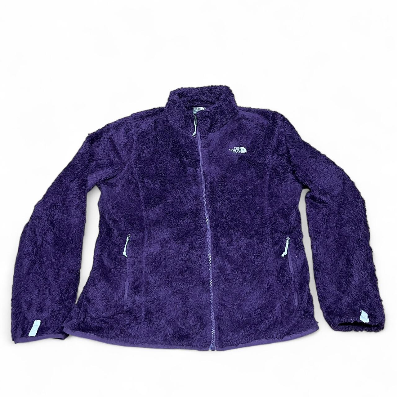 Women’s Purple North Face Fluffy Fleece – Full Zip – Size Large