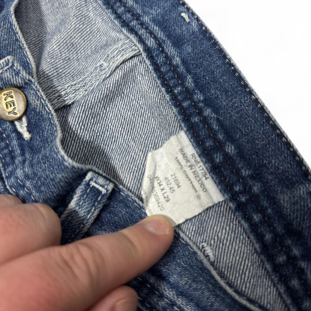 Blue denim carpenter jeans in size 34x29