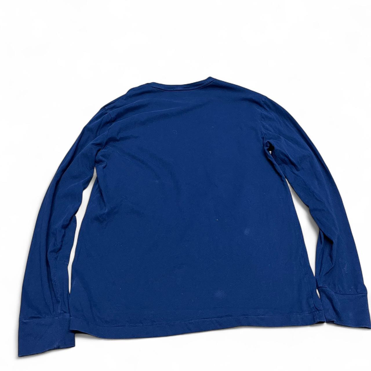 Navy Ralph Lauren Long Sleeve Tee – Red Pony Logo – Classic Essential