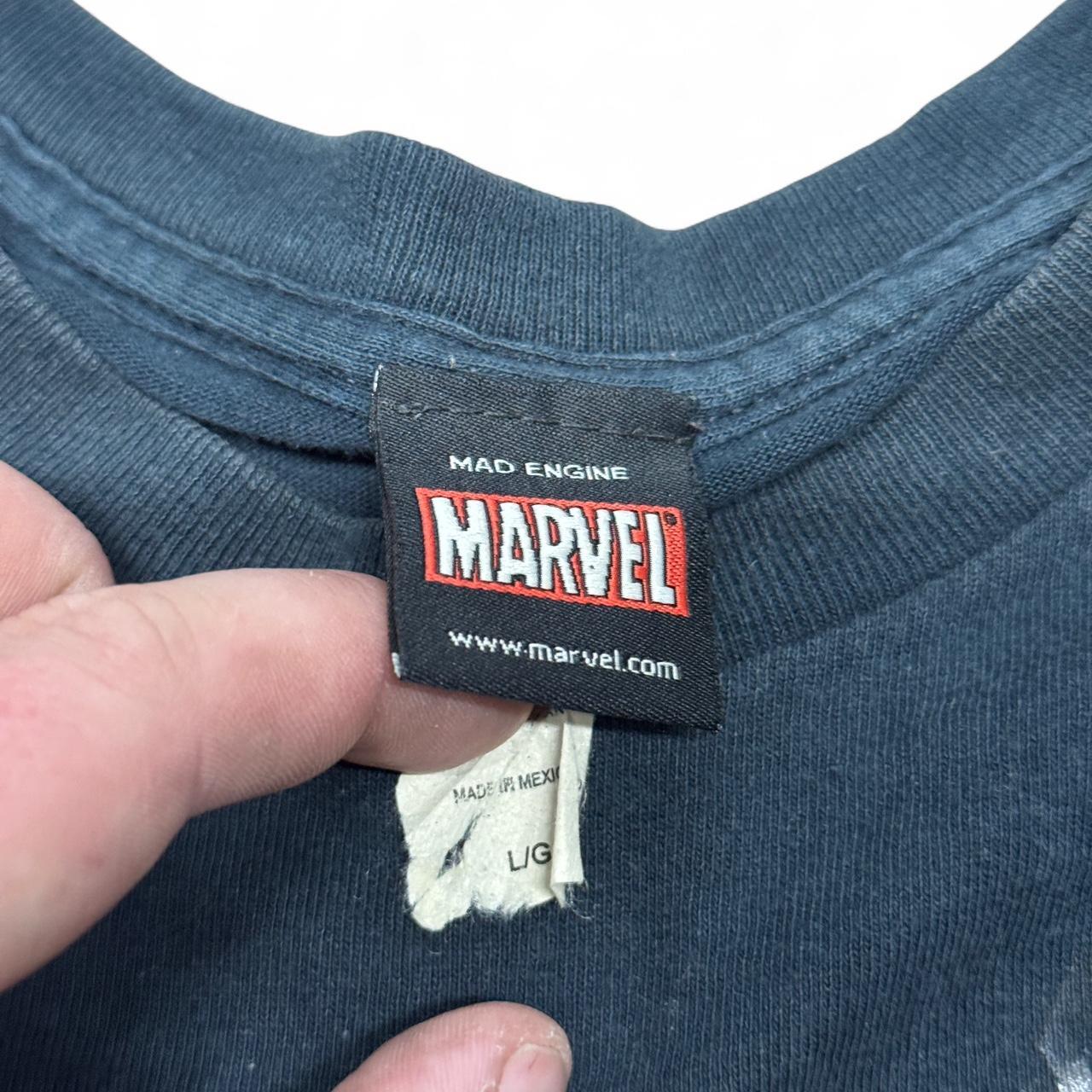 Marvel Navy Blue Graphic T-Shirt Size L Superhero Print