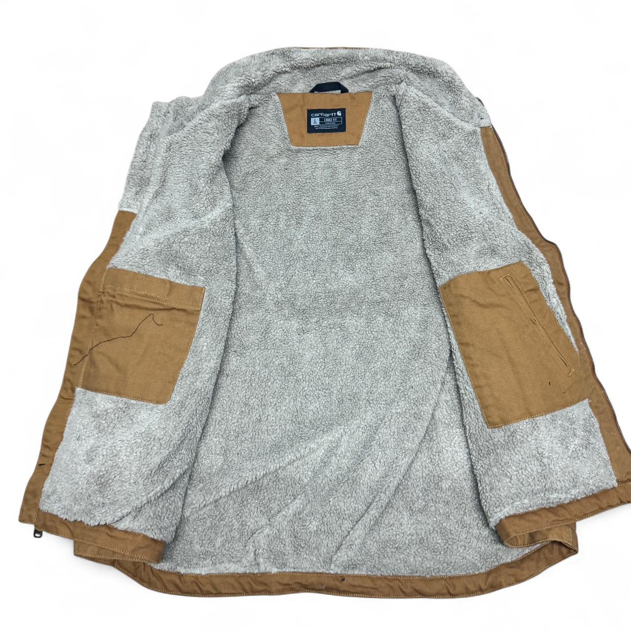 Carhartt Gilet – Tan (Size L) – Sherpa Lined
