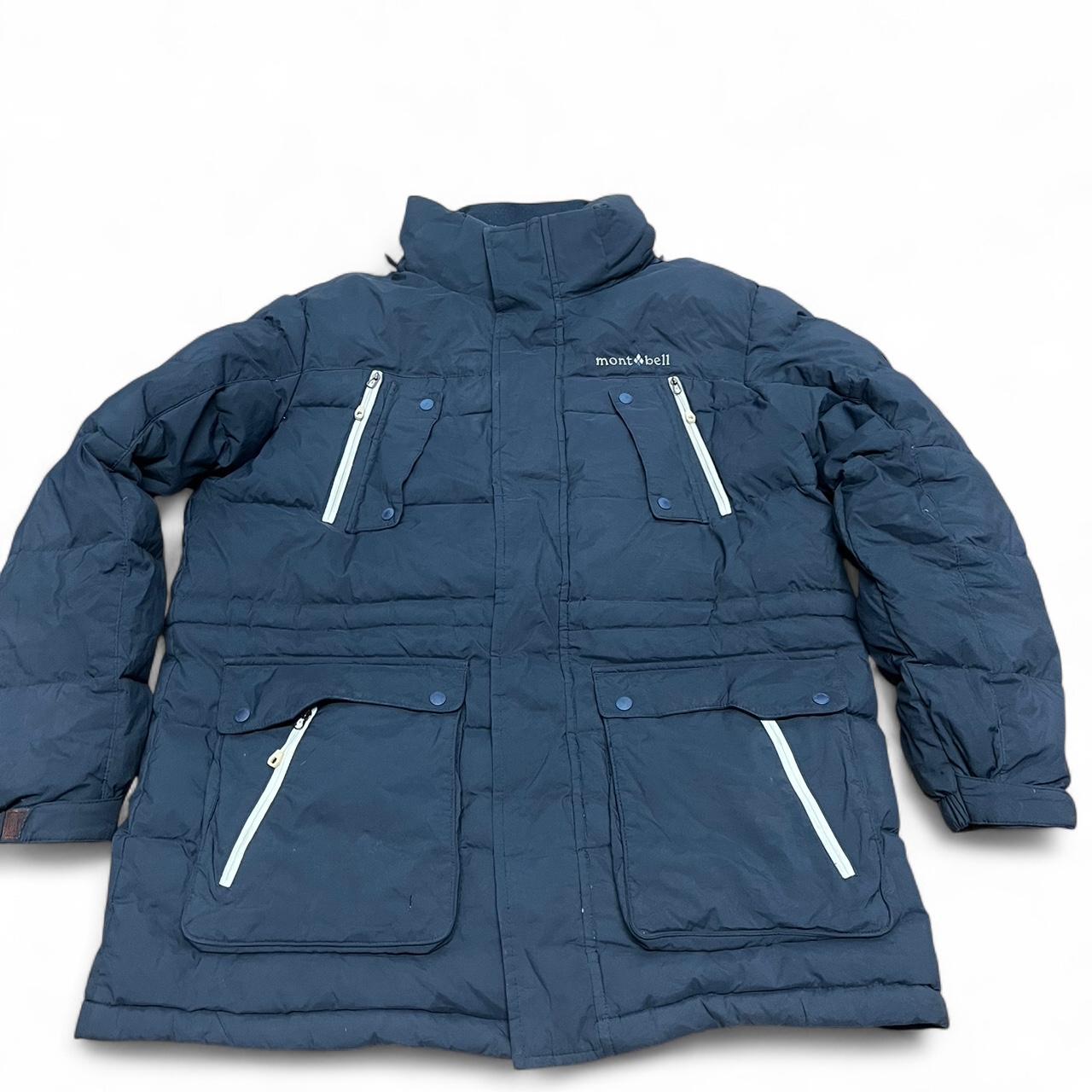 Men’s genuine Montbell down parka in navy blue