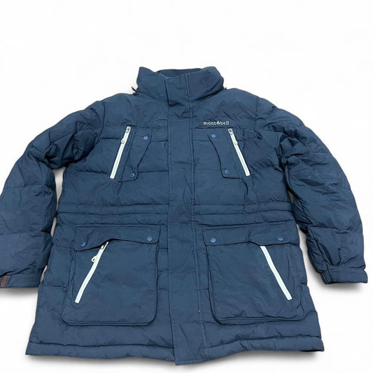 Men’s genuine Montbell down parka in navy blue