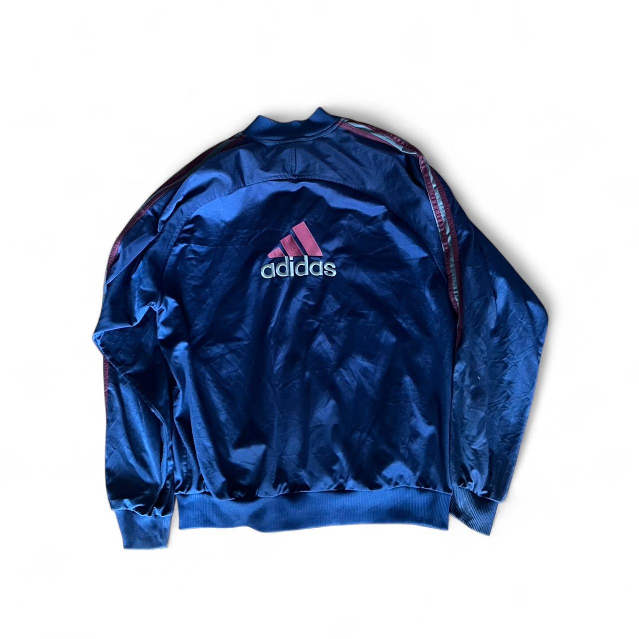 Vintage 90s Adidas track jacket in navy and purple