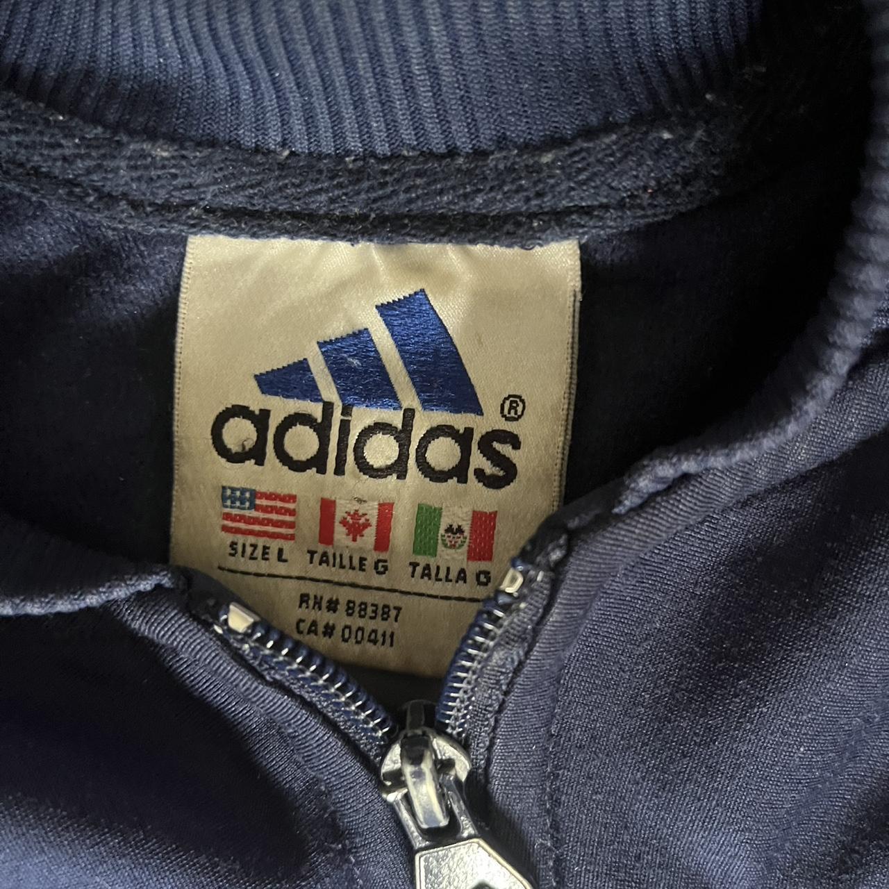 Vintage 90s Adidas track jacket in navy and purple